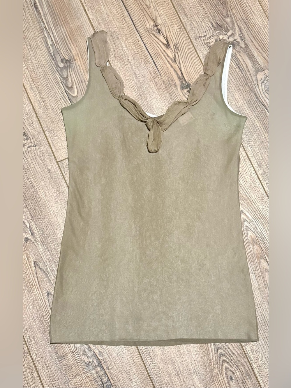 Luxury d exterior Italian silk lined tank top small to medium